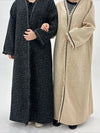 Winter Thicken Abaya for Women Outwear Muslim Eid Long Robe Ramadan Morocco Dubai Abayas Kaftan Islam Jalabiya Dresses 2025 - ZEYTONCART