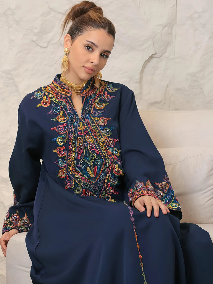 Eid Abaya Turkey Kaftan Djellaba Saudi Arab Robe Ramadan Muslim Women Maxi Dress Embroidery Islam Jalabiya Vestidos Kebaya Gown - ZEYTONCART
