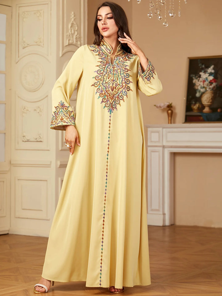Eid Abaya Turkey Kaftan Djellaba Saudi Arab Robe Ramadan Muslim Women Maxi Dress Embroidery Islam Jalabiya Vestidos Kebaya Gown - ZEYTONCART