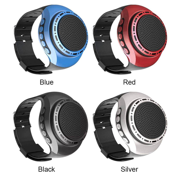 New U6 Wrist Watch Bluetooth Speaker With FM Radio Portable Outdoor Sports Running Wearable Mini Speaker Wireless Subwoofer - ZEYTONCART
