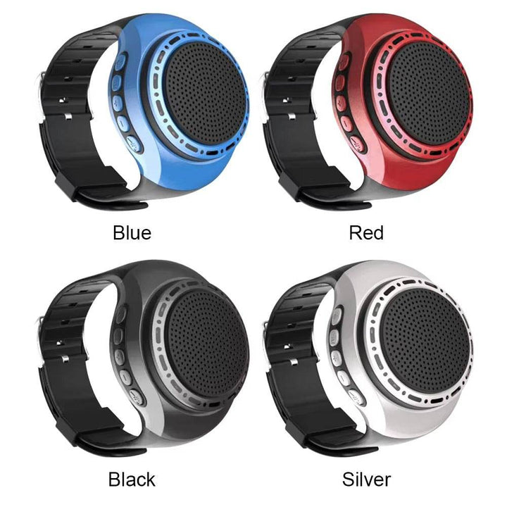 New U6 Wrist Watch Bluetooth Speaker With FM Radio Portable Outdoor Sports Running Wearable Mini Speaker Wireless Subwoofer - ZEYTONCART