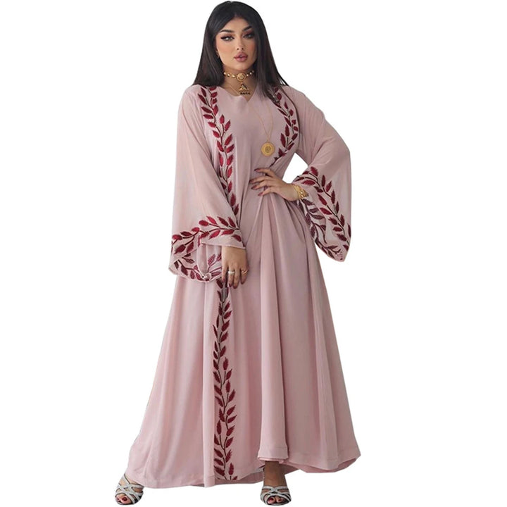 Women Eid Muslim Abaya Dubai Arab Middle Long Robe Morocco Embroidery Abayas Kaftan Turkey Headscarf Gorgeous Loose - ZEYTONCART