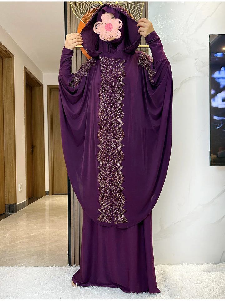 New Dubai Ramadan Muslim Women's Prayer Set Hooded Hijab With the Long Skirt Turkey-African Dubai Islam Lady Cloth Kaftan Abaya - ZEYTONCART