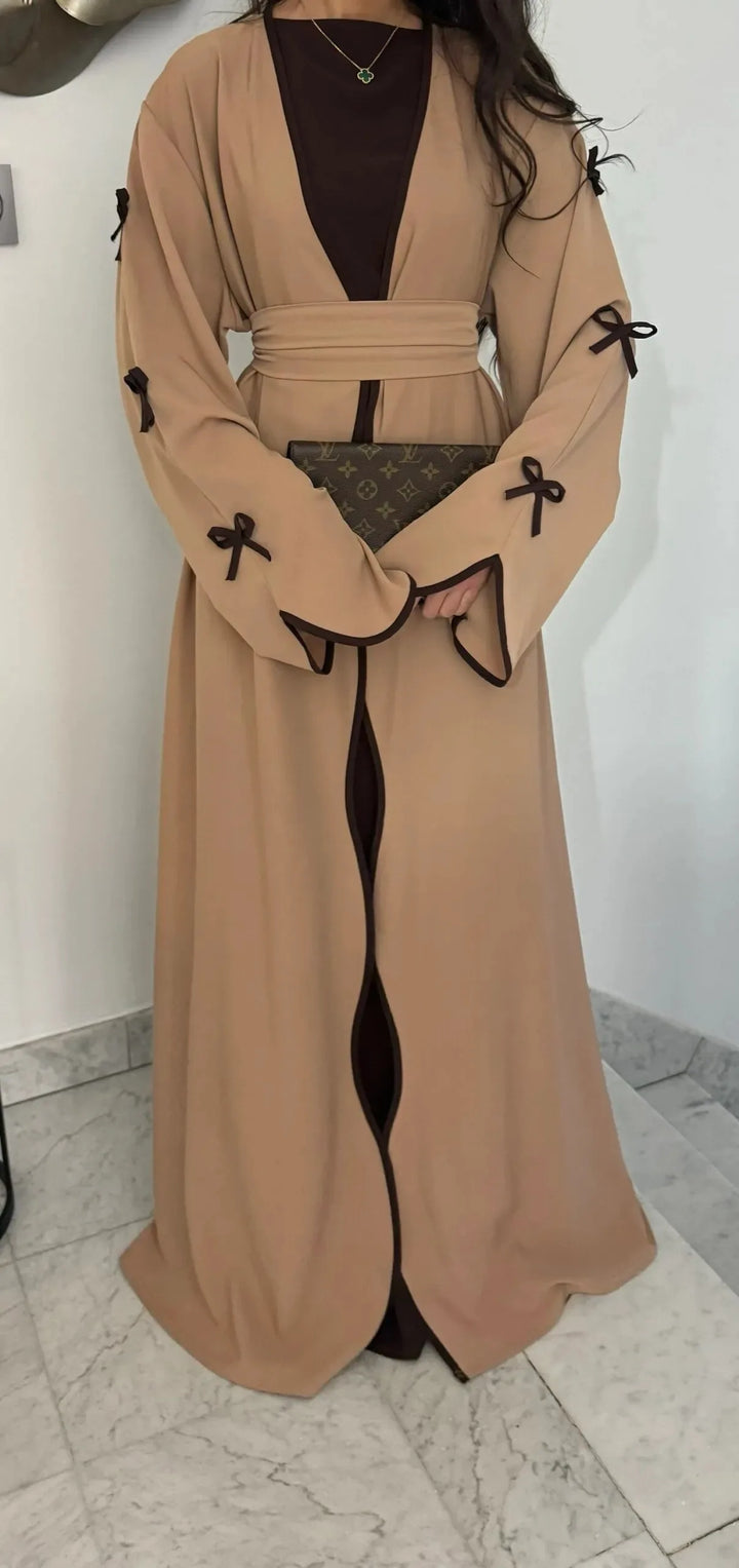 Muslim Women Dubai Middle East Bow Robe Dress Abaya Bowknot Clothing - ZEYTONCART