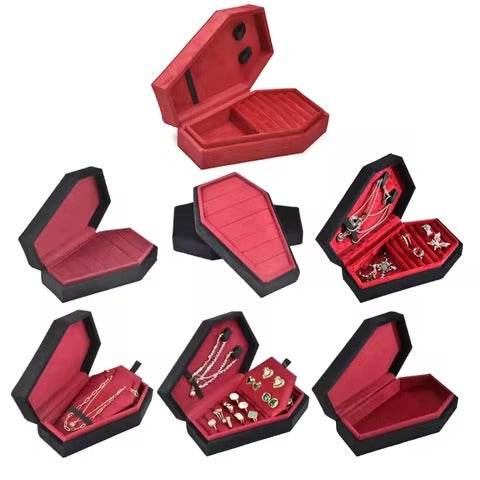 Halloween Coffin Candy Boxes Mini Hexagonal Wood Coffin Gift Wooden Storage Box DIY Halloween Party Candy Gift Box Accessories - ZEYTONCART