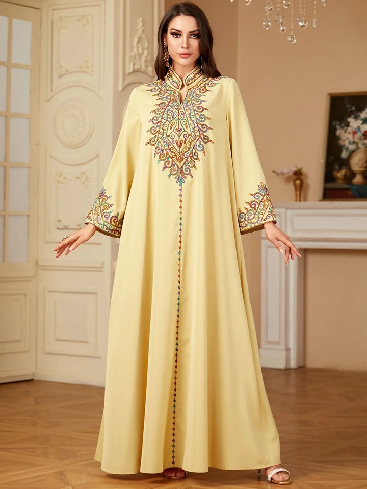 Eid Abaya Turkey Kaftan Djellaba Saudi Arab Robe Ramadan Muslim Women Maxi Dress Embroidery Islam Jalabiya Vestidos Kebaya Gown - ZEYTONCART