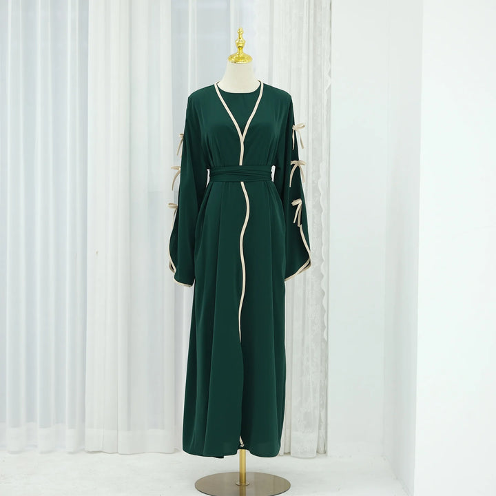Muslim Women Dubai Middle East Bow Robe Dress Abaya Bowknot Clothing - ZEYTONCART
