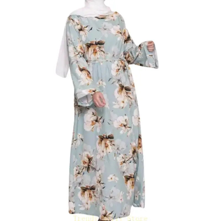N5KB Ramadan Kaftan Dubai Abaya Turkey Muslim Hijab Dress Islam Caftan Marocain Dress Vestidos Eid Mubarak Robe Abayas - ZEYTONCART