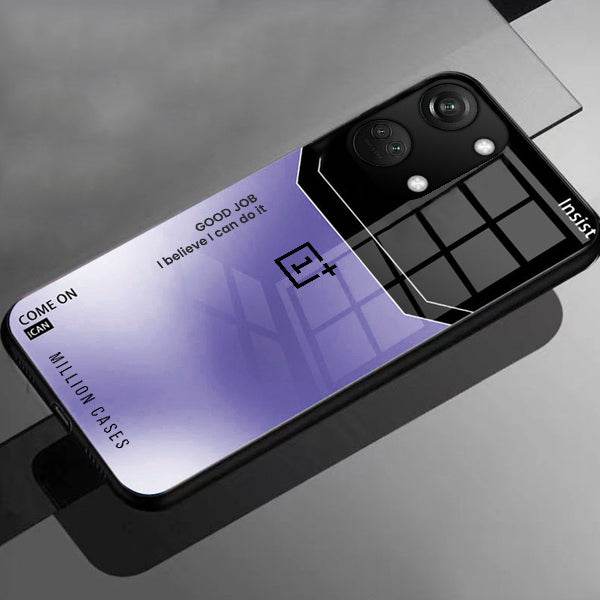 Shiny Glossy Ultra Slim Phone Case – Glass Back + TPU Edges | Wireless Charging Supported- OnePlus - ZEYTONCART
