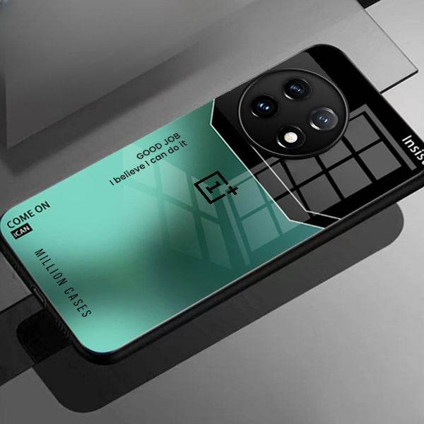Shiny Glossy Ultra Slim Phone Case – Glass Back + TPU Edges | Wireless Charging Supported- OnePlus - ZEYTONCART