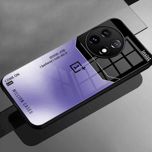 Shiny Glossy Ultra Slim Phone Case – Glass Back + TPU Edges | Wireless Charging Supported- OnePlus - ZEYTONCART