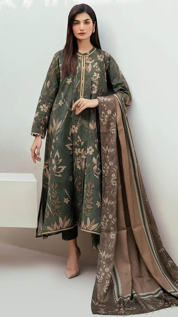 Embroidered lawn 3-piece dress - ZEYTONCART