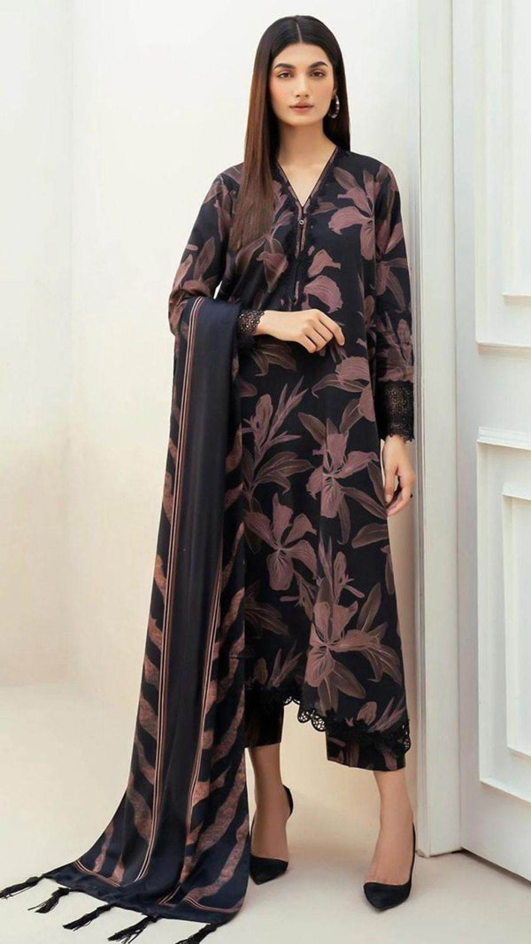 Embroidered lawn 3-piece dress - ZEYTONCART