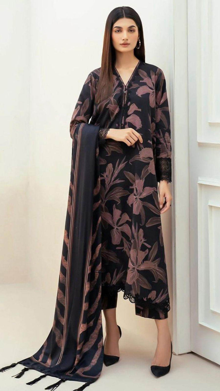 Embroidered lawn 3-piece dress - ZEYTONCART