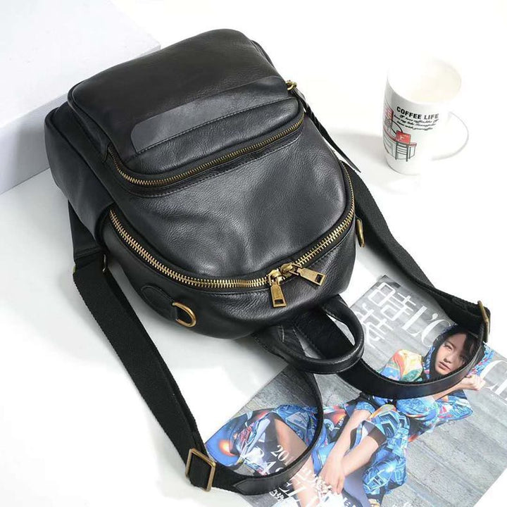 Retro Soft Leather Fashion Backpack - ZEYTONCART