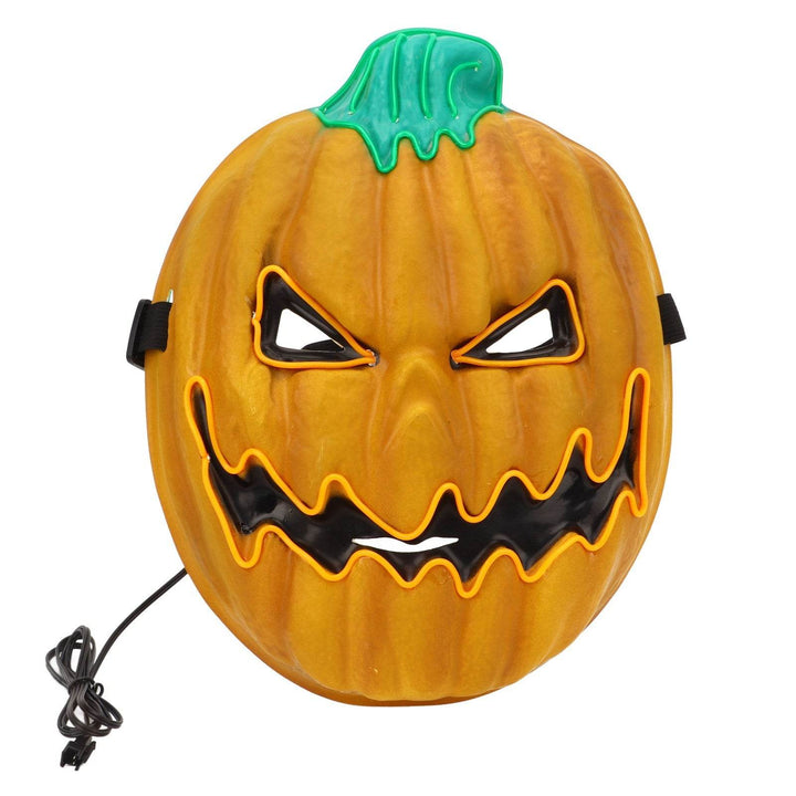 Halloween Pumpkin Mask 3 Lighting Modes LED Luminous Novelty Scary Party Pumpkin Head Face Mask for Adult Kids Men Women - ZEYTONCART