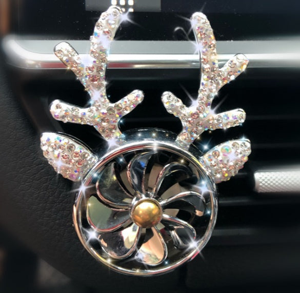 Car Aromatherapy, Diamond-encrusted Antlers, Car Ornaments, Perfume Fans, Car Accessories - ZEYTONCART