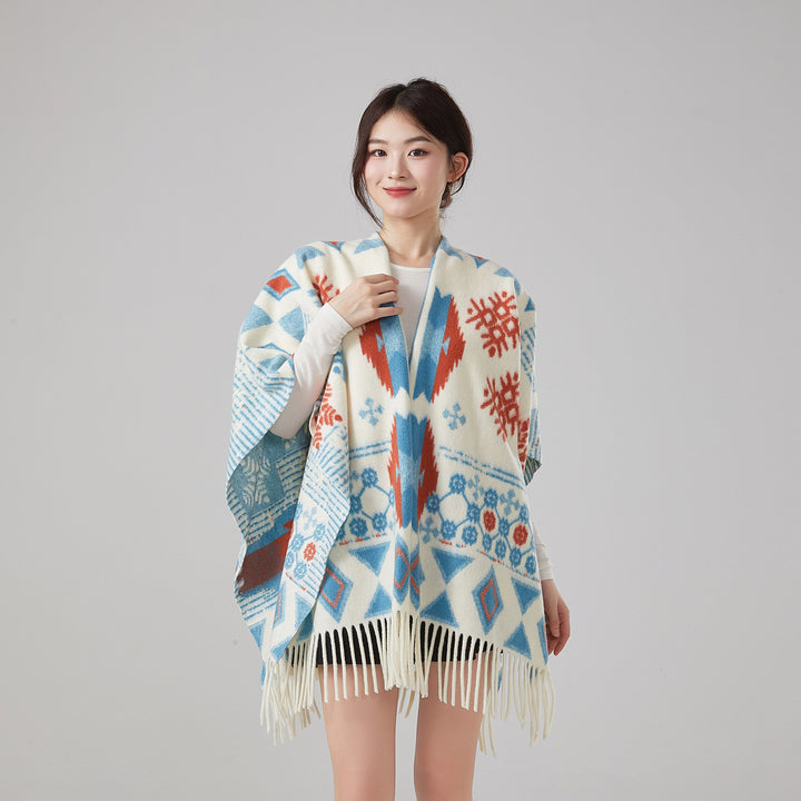 Autumn And Winter Ethnic Style Warm Shawl - ZEYTONCART