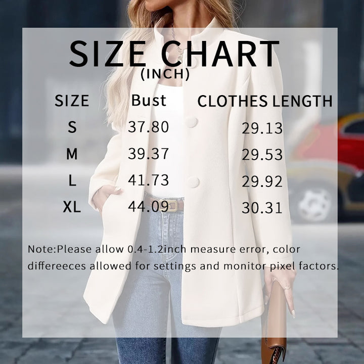 Womens Elegant Single Breasted Coat Long Sleeve Mid Winter Overcoat Work Office Coats - ZEYTONCART