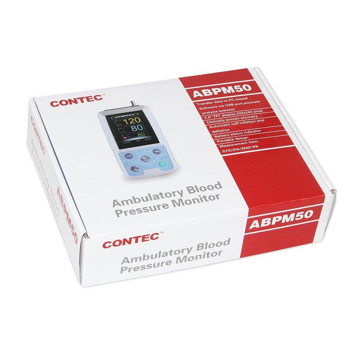 CE FDA Ambulatory Blood Pressure Monitor 24h NIBP Holter ABPM50 3 Cuffs PC Software - ZEYTONCART
