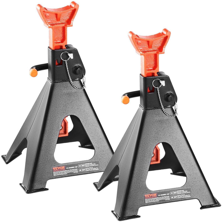 VEVOR Jack Stands, 6 Ton  13,000 Lbs Capacity Car Jack Stands Double Locking, 14.2 -23 Inch Adjustable Height, For Lifting SUV, Pickup Truck, Car And UTV ATV, Red, 1 Pair - ZEYTONCART