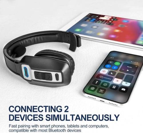 Trucker Bluetooth 5.2 Wireless Headset With Noise Cancelling Mic For Phones PC - ZEYTONCART