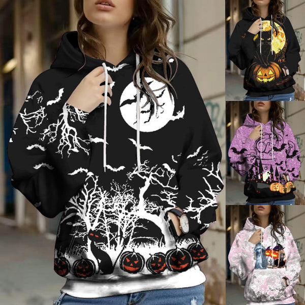 Autumn And Winter Halloween Digital Printed Hoodie - ZEYTONCART