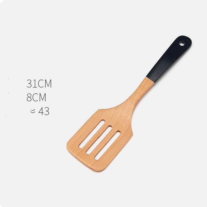 Household Non-stick Wooden Spatula Rice Spoon Wooden Soup Spoon Cookware Set - ZEYTONCART