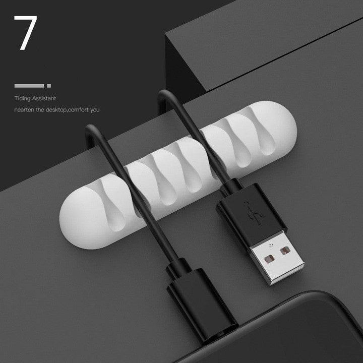 Smart Cable Holder Silicone Flexible Cable Winder Wire Organizer Holder Cord Management Clip For USB Earphone Network Cable - ZEYTONCART