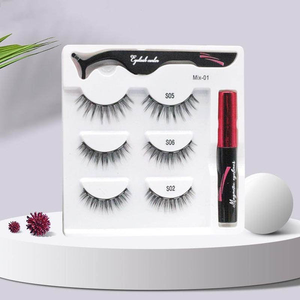 3 Pairs Of Magnetic Eyelashes - ZEYTONCART