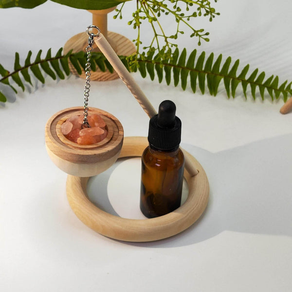 Salt Rock Diffuser Elevated Pine Wood Natural Aromatherapy Diffuser Flameless Oil Diffuser Aromatherapy Decoration For - ZEYTONCART