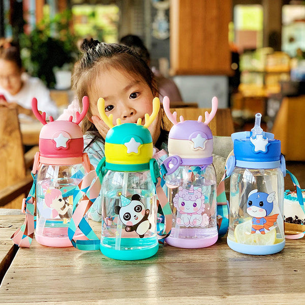 Water Cup Plastic Cartoon Children's Straw - ZEYTONCART