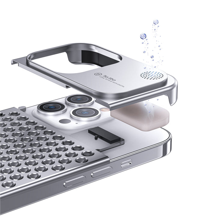 Aluminum Alloy Phone Case For 14 13 Pro Max Plus Hollow Heat Dissipation Anti-fall Full Body Shockproof Phone Cove - ZEYTONCART