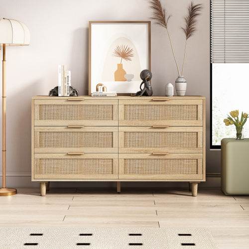 ZytonCart Rustic Rattan Furniture Online Dresser - ZEYTONCART