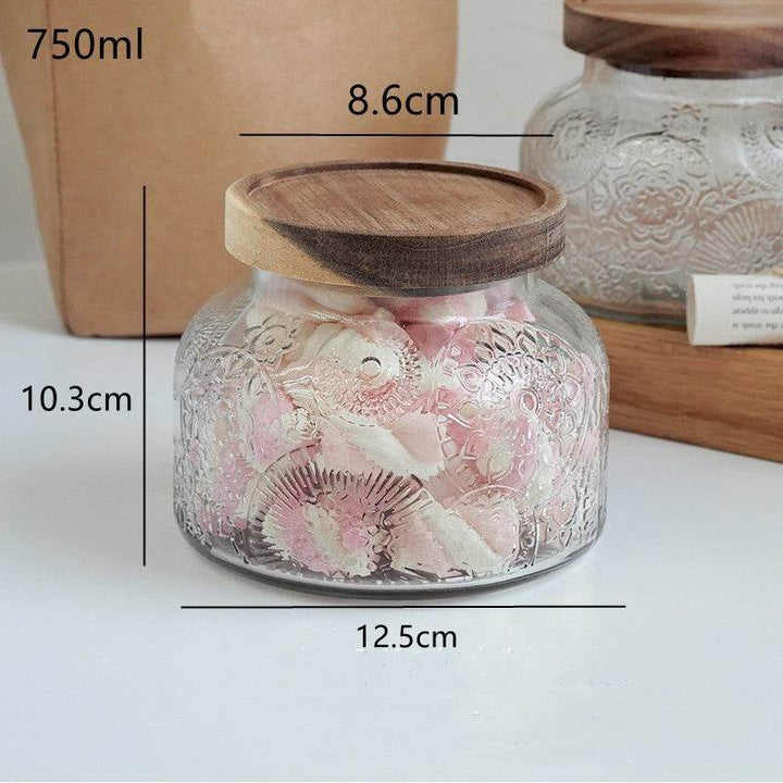 Glass Storage Jar Snack Tea Household Sealed Bottles - ZEYTONCART