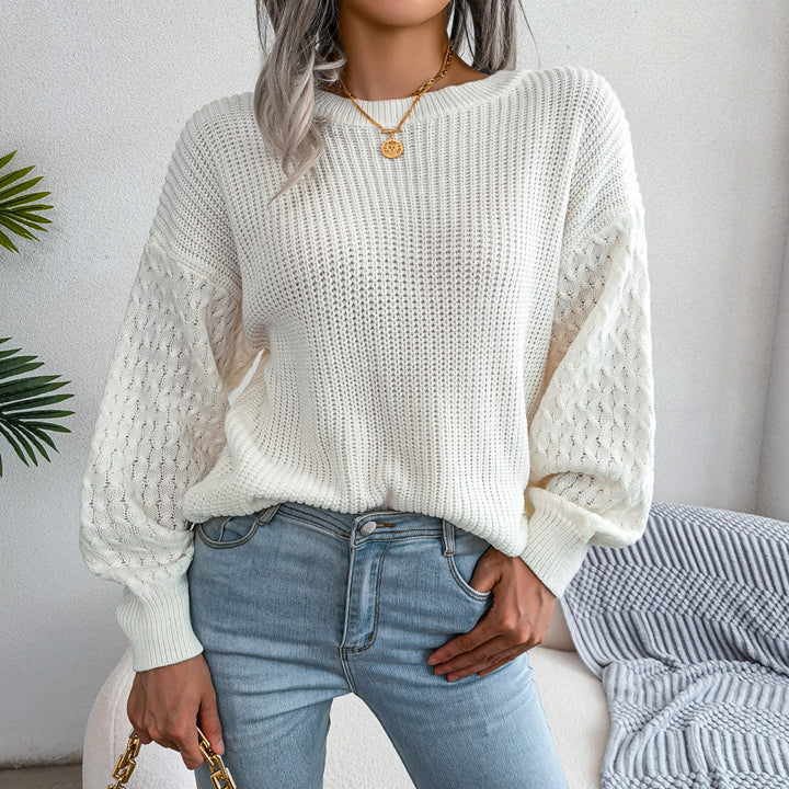 Autumn And Winter Casual Lantern Long Sleeve Knitted Sweater Women's Clothing - ZEYTONCART