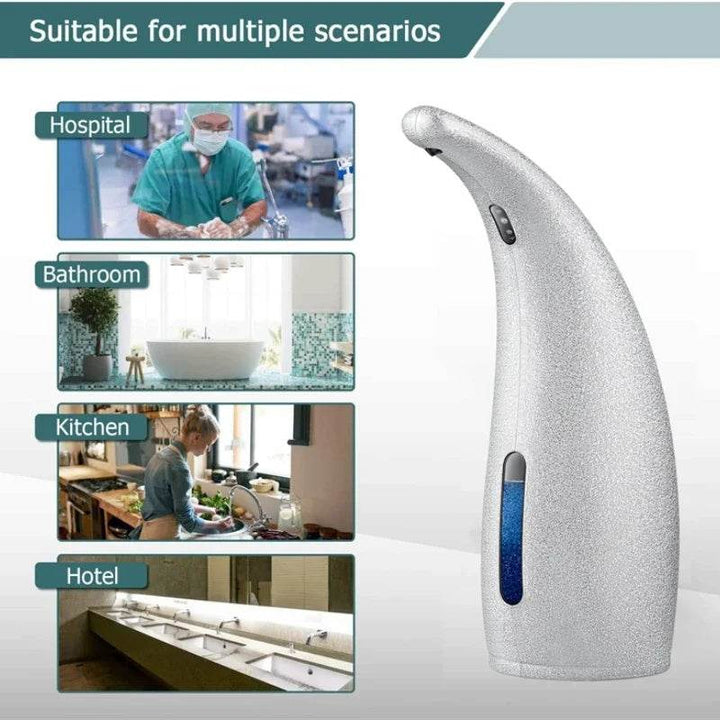 Bathroom 300ML Soap Dispenser Automatic Liquid Soap Dispenser Infrared Smart Sensor Kitchen Touchless Foam Shampoo Dispensers - ZEYTONCART
