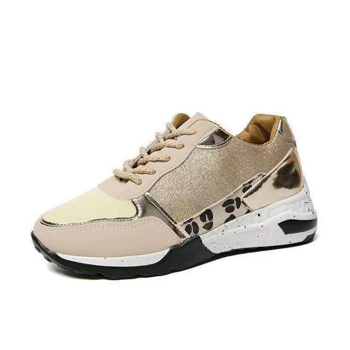 Lace Up Sneakers Wedge Flat Casual Walking Running Shoes For Women - ZEYTONCART