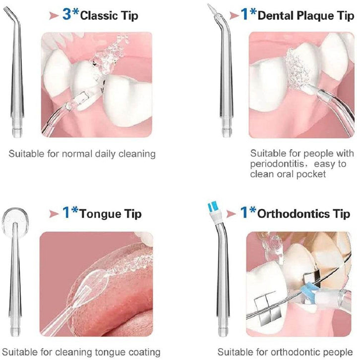 Oral Irrigator 3 Modes USB Rechargeable Water Flosser Portable - ZEYTONCART