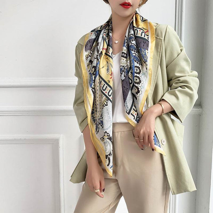 Fashion Silk Scarves Female Printing Hijab - ZEYTONCART