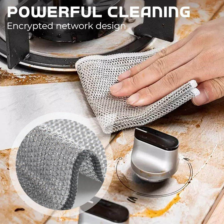 Multipurpose Wire Dishwashing Rags, 2025 New Metal Wire Dishwashing Cloths Towels Scrubs Cleans, Premium Scrubbing Wire Dishwashing Rags Non-Scratch Wire Dishcloth For Dishes, Sinks - ZEYTONCART