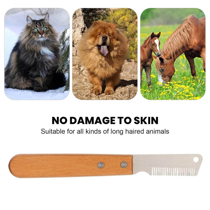 Pet Stripping Comb Dog Stripping Knife Grooming Tool Multifunction Remove Floating Hair Dog Stripping Knife With Wood Handle For Cats Dogs - ZEYTONCART