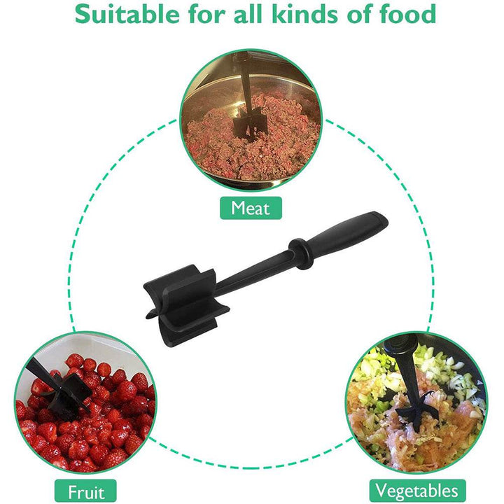 Meat Chopper Multifunctional Ground Beef Masher Ground Beef Turkey Nylon Chopper Utensil Non Stick Cookware - ZEYTONCART