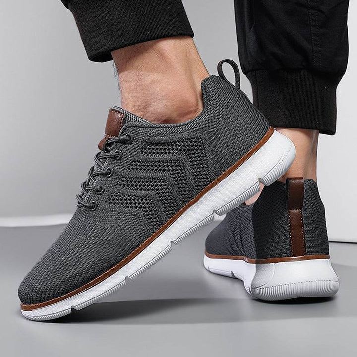 Fashion Lace-up Mesh Sneakers Casual  Flying Woven Walking Sports Shoes For Men - ZEYTONCART