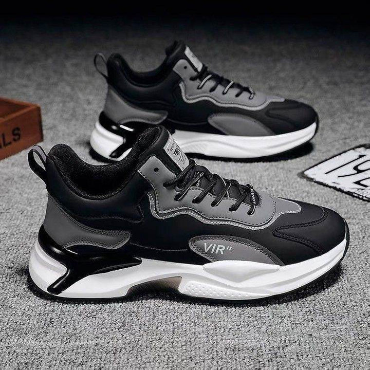 Fashion Black White Sneakers Casual Outdoor Lightweight Breathable Sports Shoes For Men - ZEYTONCART
