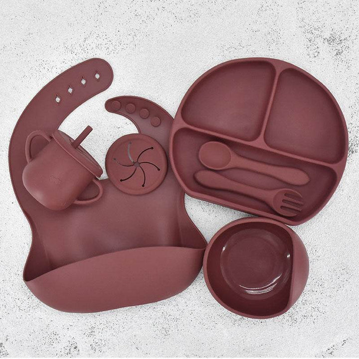 Food Grade Silicone Feeding Cutlery Set Children's Dinner Plate - ZEYTONCART
