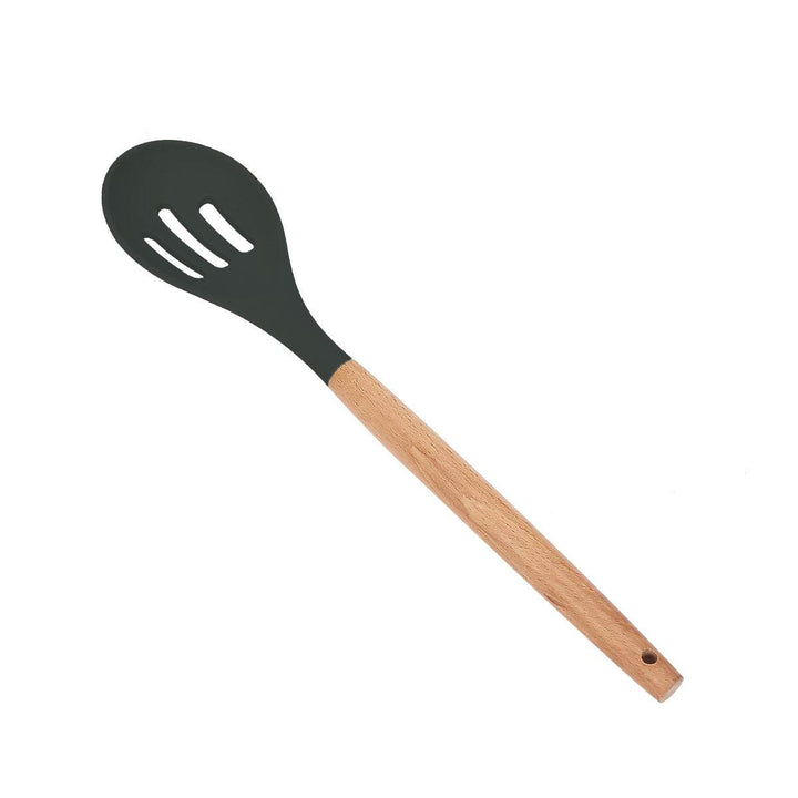 Wooden Handle Silicone Cooking Utensils Set - ZEYTONCART