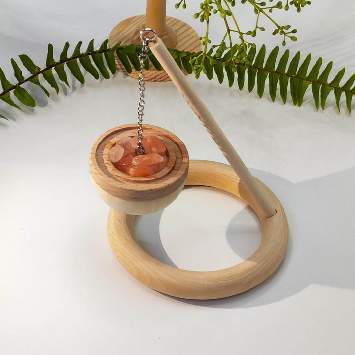 Salt Rock Diffuser Elevated Pine Wood Natural Aromatherapy Diffuser Flameless Oil Diffuser Aromatherapy Decoration For - ZEYTONCART