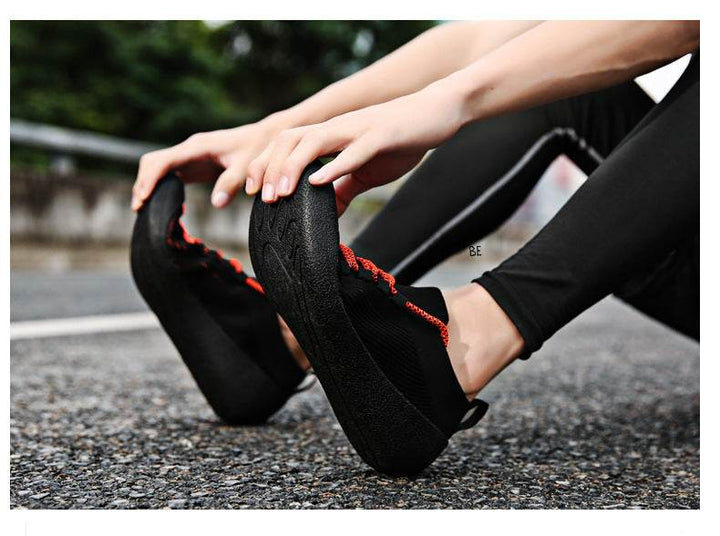Outdoor Casual Men'S Shoes Round Toe Solid Color Casual Lace-Up Sneakers For Men - ZEYTONCART