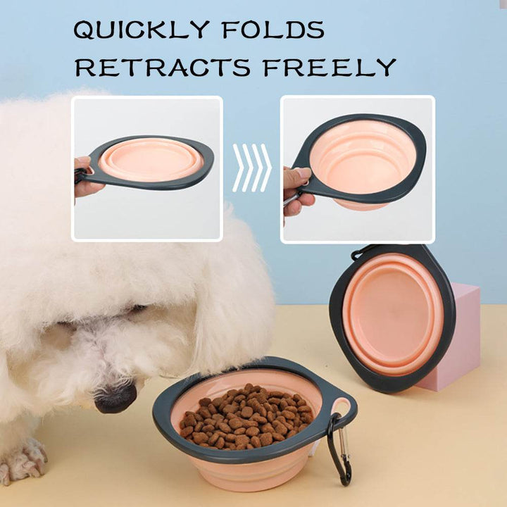 Collapsible Dog Bowls For Travel, Collapsible Silicone Dog Bowl, Foldable Expandable Cup Dish For Small Pet Cat Food Water Feeding Portable Travel Bowl, Dog Portable Water Bowl For Dogs Cats - ZEYTONCART